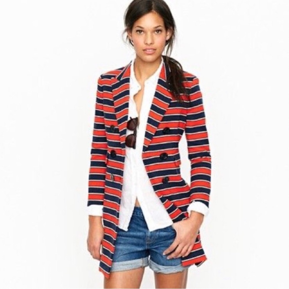 J Crew Collection Striped Gondola Coat Size 2